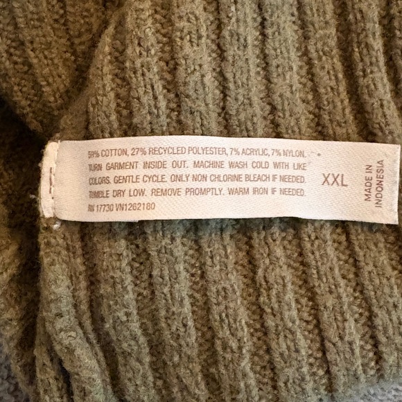 Auden Cami Knit Cropped Tank Top Olive Green XXL - Picture 6 of 6